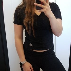 Adidas black crop top